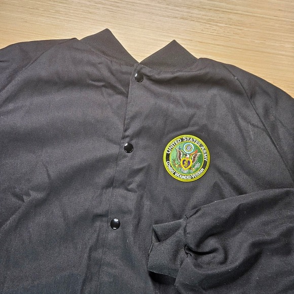 American Fit Other - American‎ Fit Bomber Jacket Mens 3XL Black US Army Combat Wounded Veteran Patch